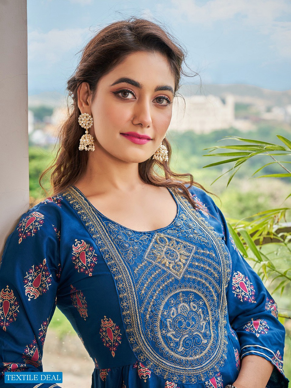 VIYAA DESIGNER PRESENT FANTASY FANCY FOIL PRINT LONG GOWN KURTIS