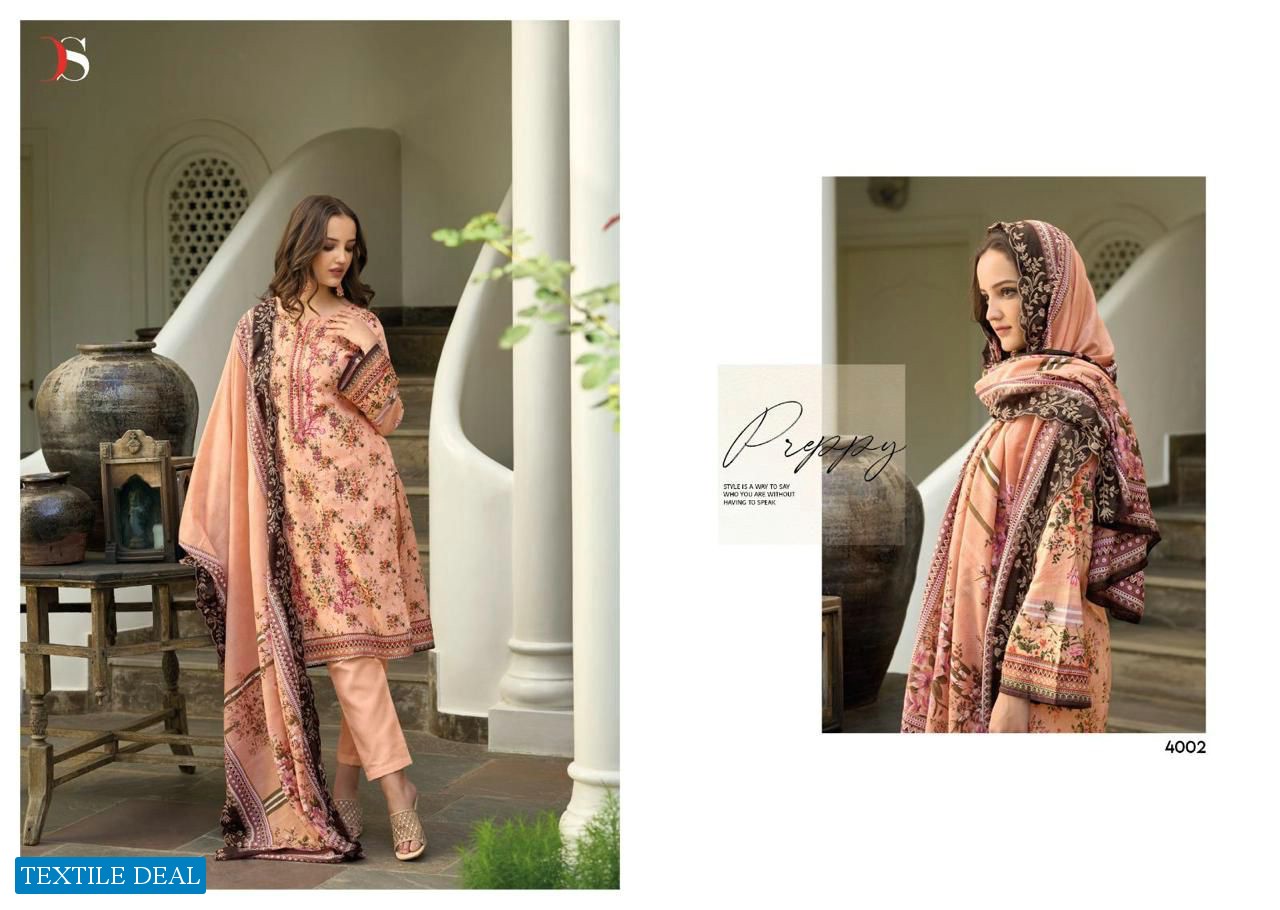 Deepsy Bin Saeed Lawn Collection Vol-4 Wholesale Pure Cotton With Self Embroidery Salwar Suits
