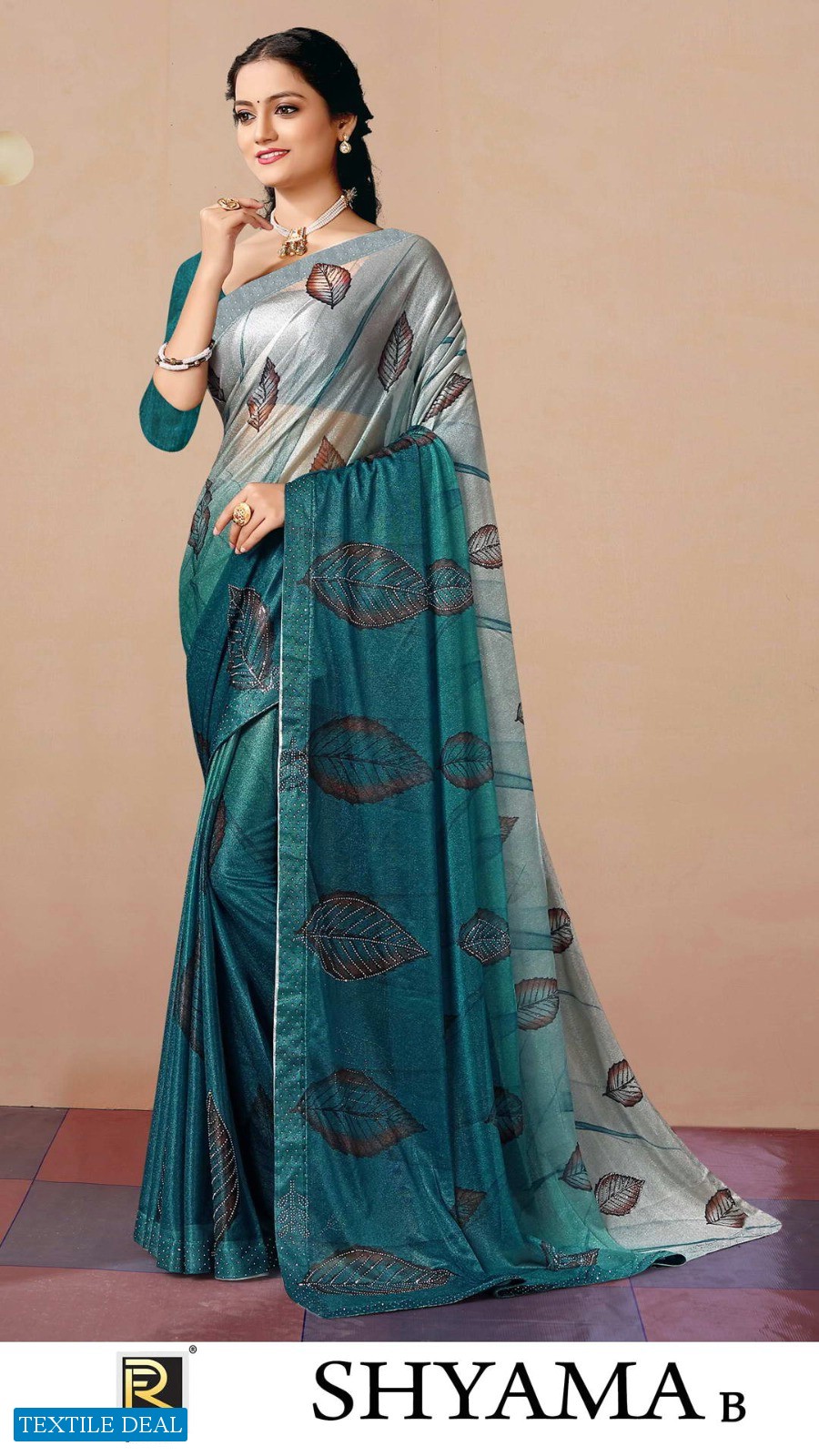 Ronisha Shyama Wholesale Siroski Diamond Work Ethnic Sarees