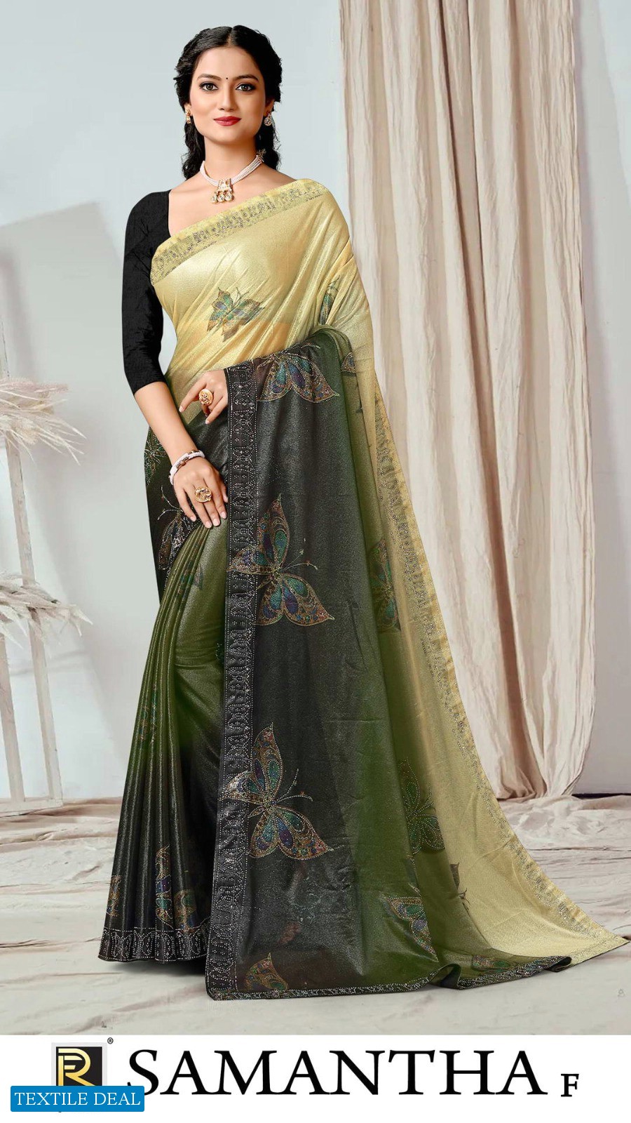 Ronisha Samantha Wholesale Siroski Diamond Sarees