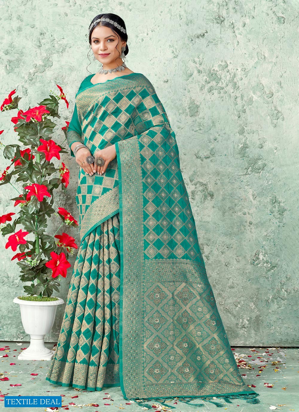 Bunawat Nandita Wholesale Organza Fabrics Sarees