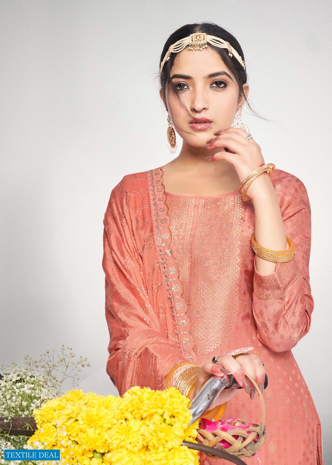 Kalarang Triple AAA Amruta Wholesale Pure Self Jacquard Dress Material