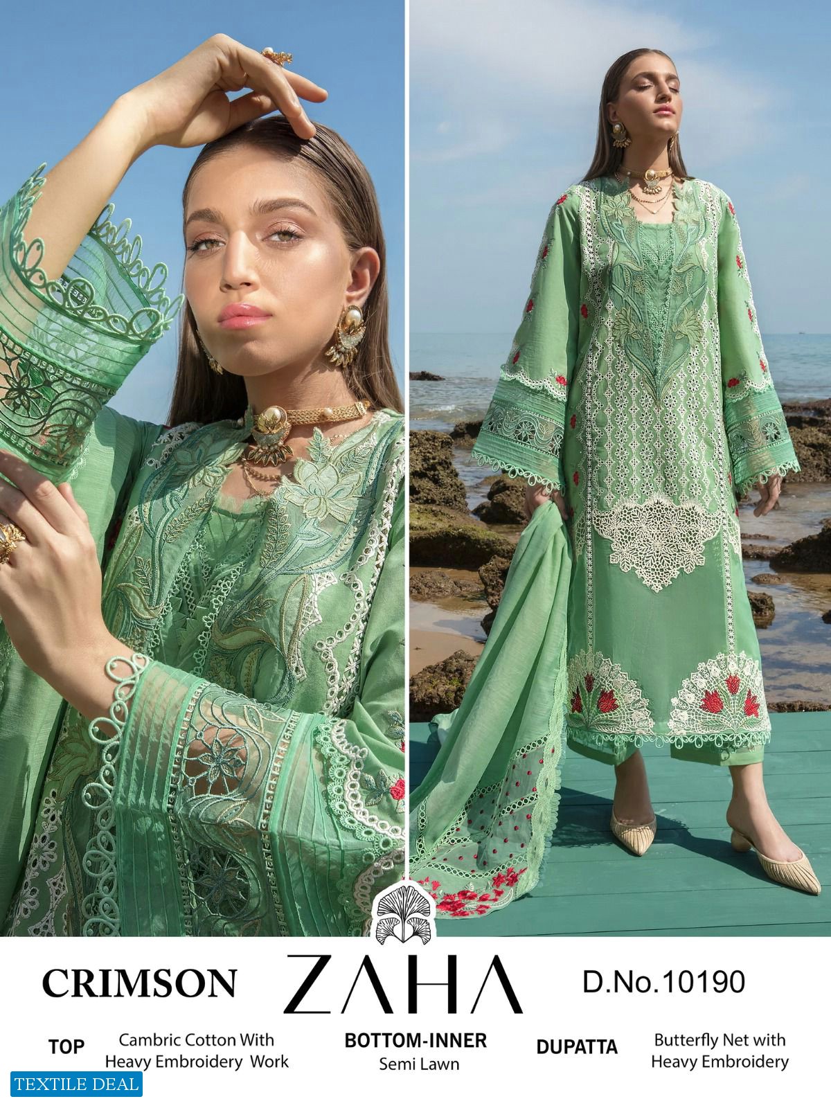 Zaha Crimson Wholesale Pakistani Concept Pakistani Suits