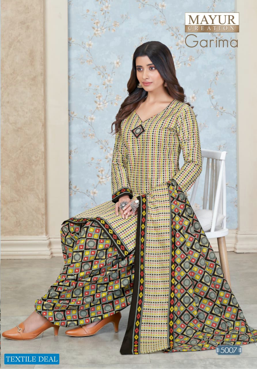 Mayur Garima Vol-5 Wholesale Pure Cotton Patiyala Dress Material