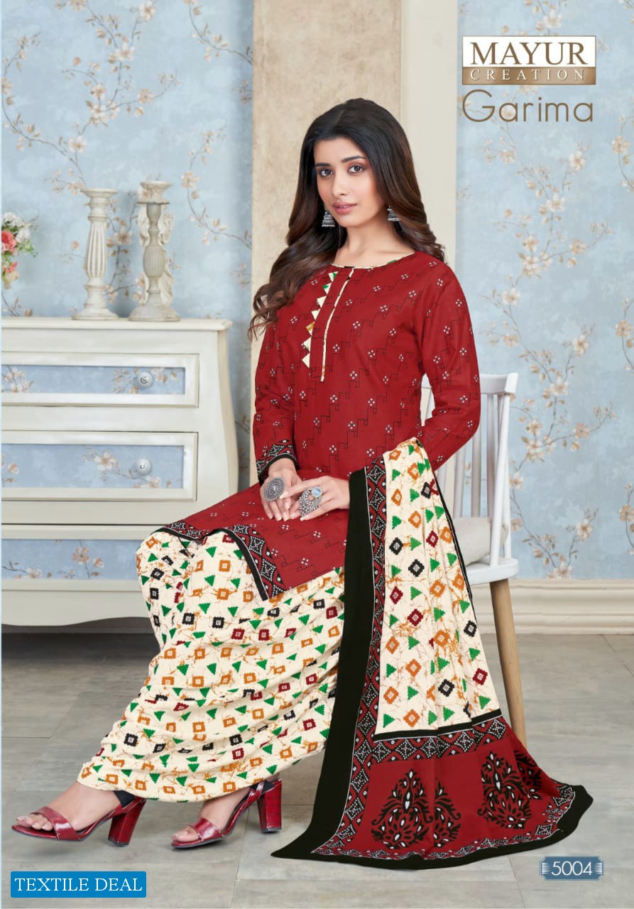 Mayur Garima Vol-5 Wholesale Pure Cotton Patiyala Dress Material