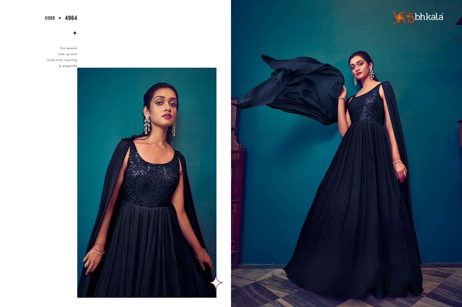 SHUBHKALA KHUSHBU FASHION FLORY VOL 40 EXCLUSIVE DESIGNERS STITCHED LONG GOWN COLLECTION