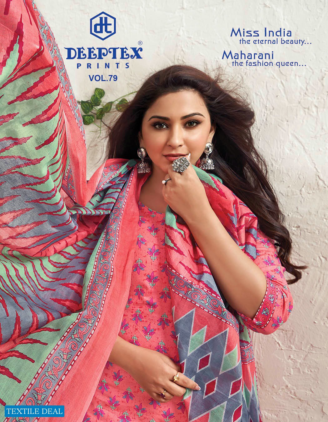 Deeptex Miss India Vol-79 Wholesale Pure Cotton Printed Dress Material
