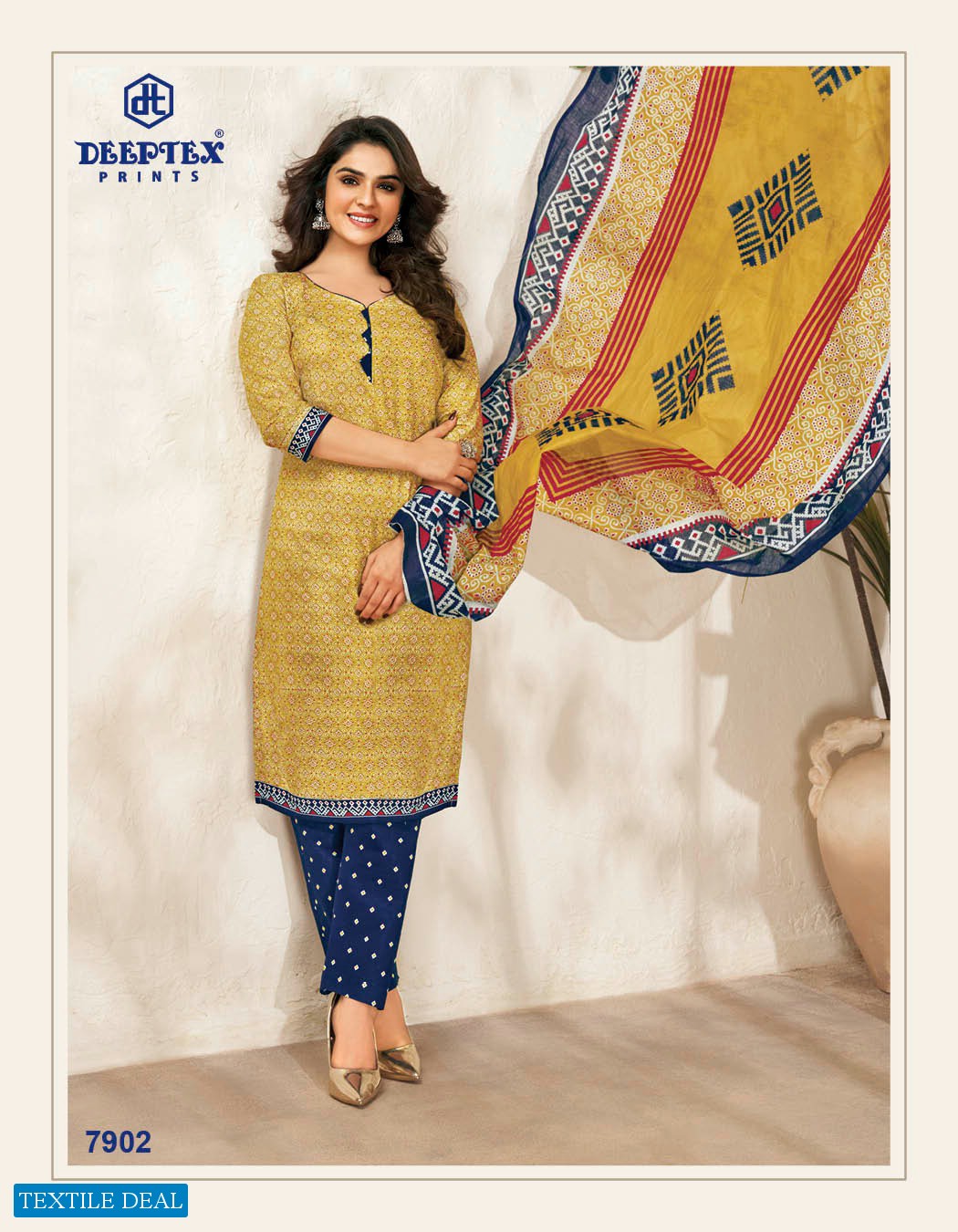 Deeptex Miss India Vol-79 Wholesale Pure Cotton Printed Dress Material