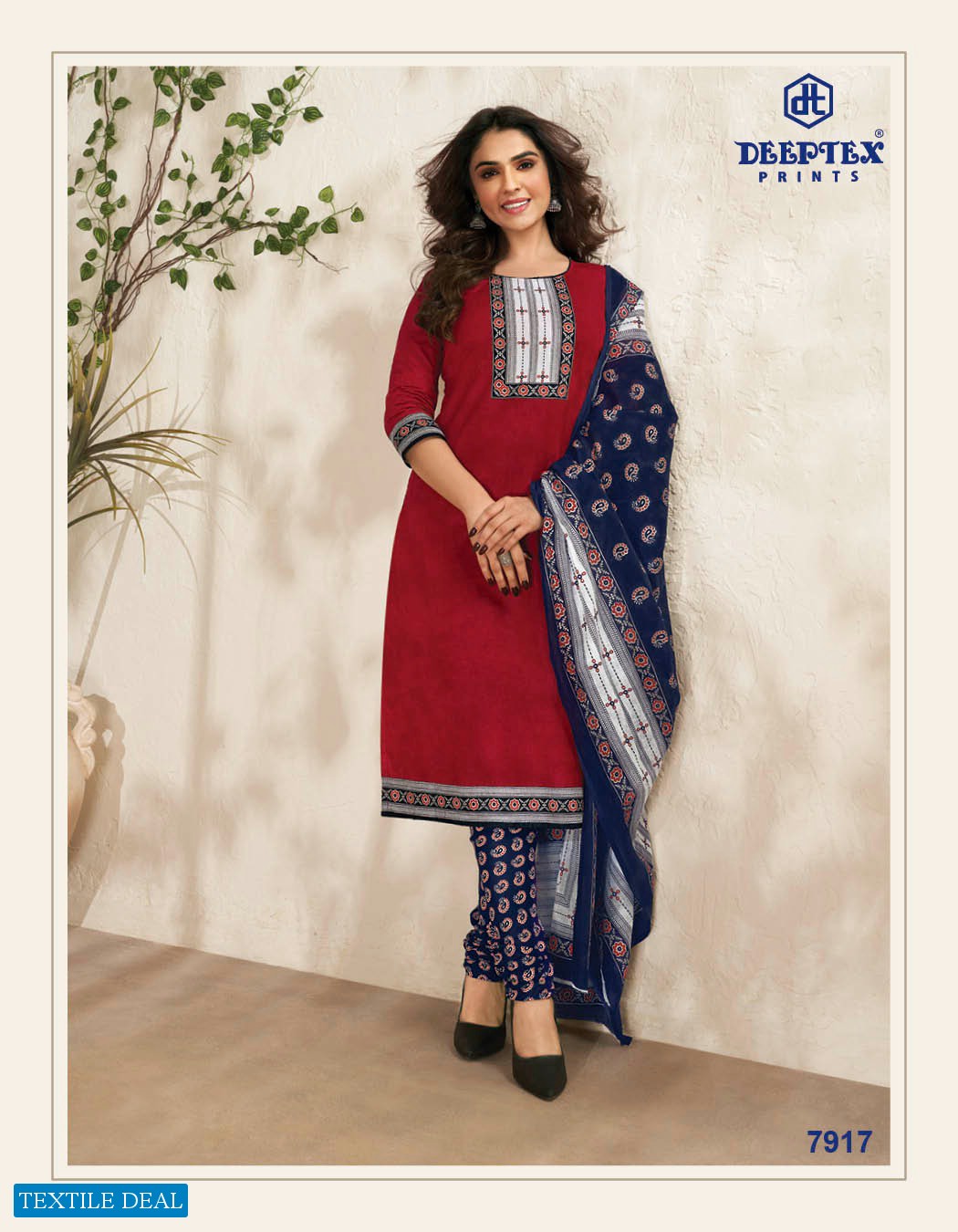 Deeptex Miss India Vol-79 Wholesale Pure Cotton Printed Dress Material