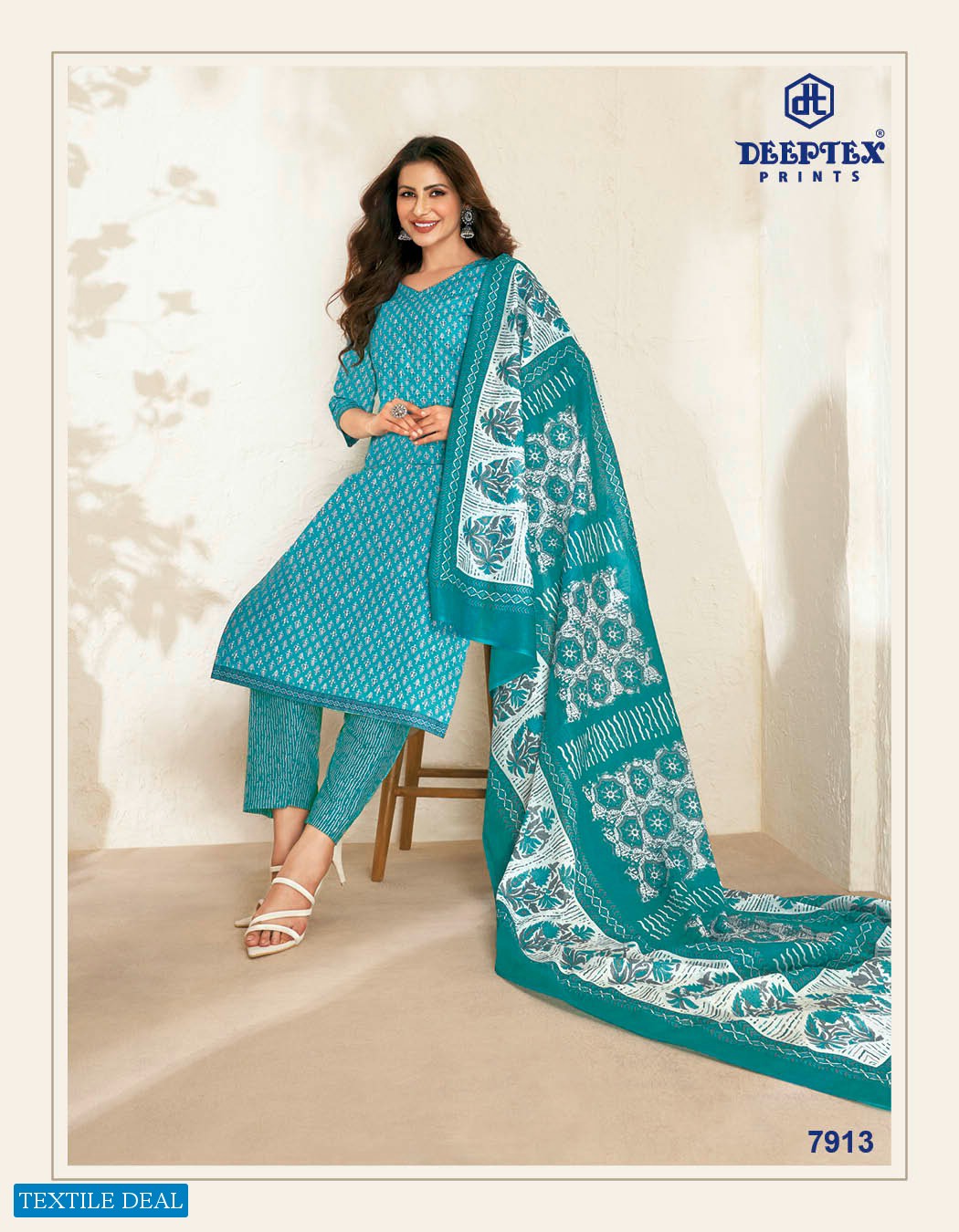 Deeptex Miss India Vol-79 Wholesale Pure Cotton Printed Dress Material