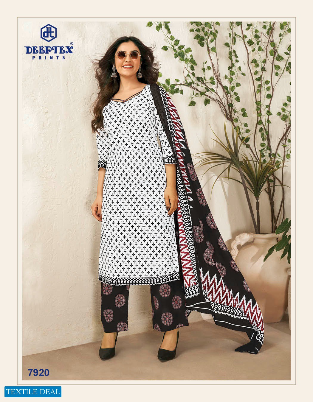 Deeptex Miss India Vol-79 Wholesale Pure Cotton Printed Dress Material