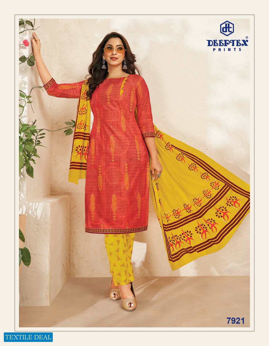 Deeptex Miss India Vol-79 Wholesale Pure Cotton Printed Dress Material