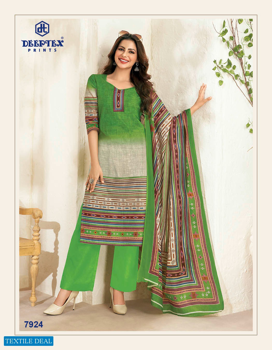 Deeptex Miss India Vol-79 Wholesale Pure Cotton Printed Dress Material