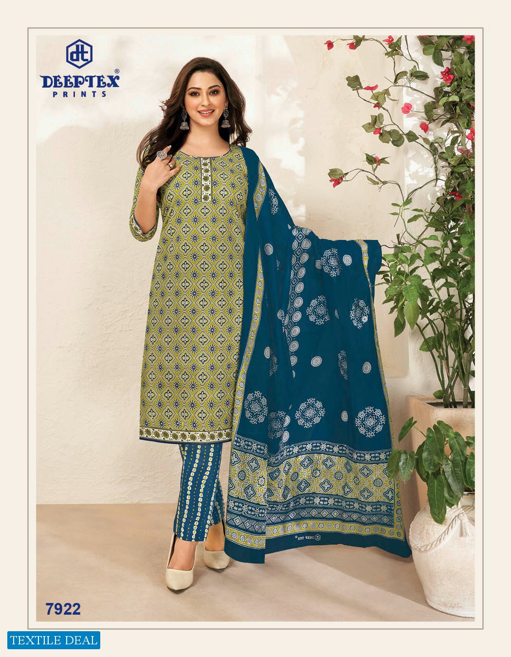 Deeptex Miss India Vol-79 Wholesale Pure Cotton Printed Dress Material