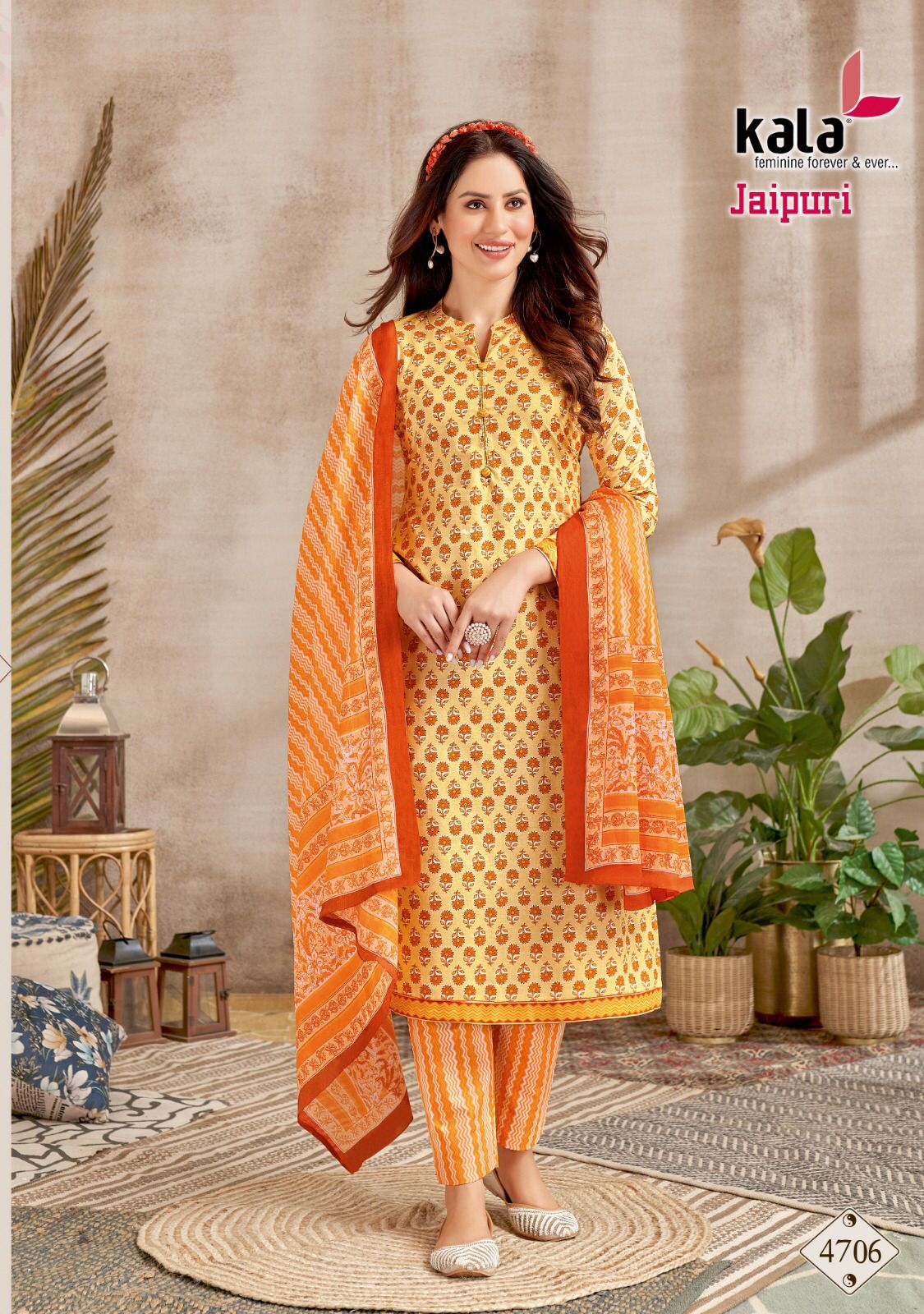 Tarika Kala Jaipuri Vol-2 Wholesale Cotton Dupatta Dress Material