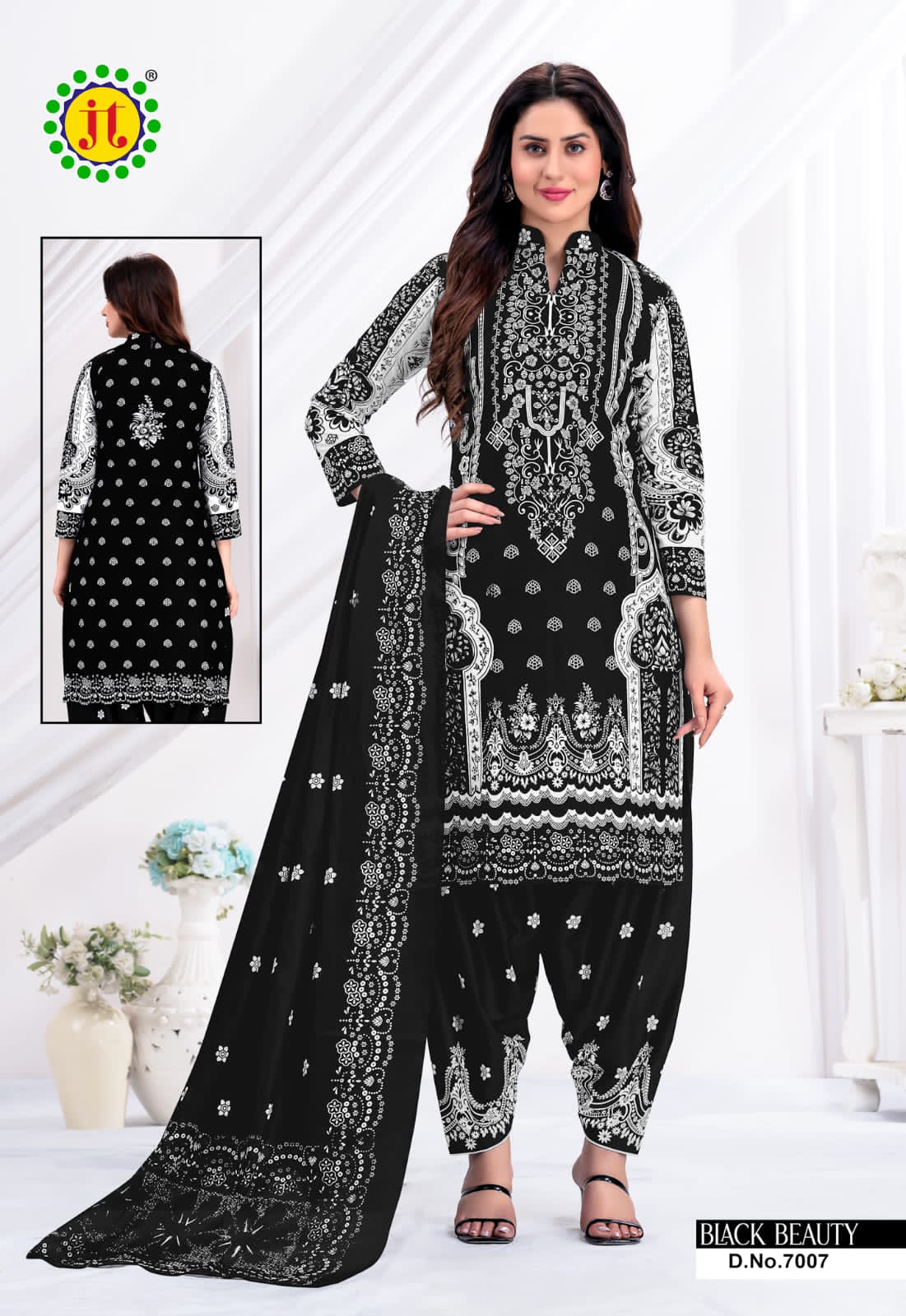 JT Black Beauty Vol-7 Wholesale Pure Cotton Printed Dress Material