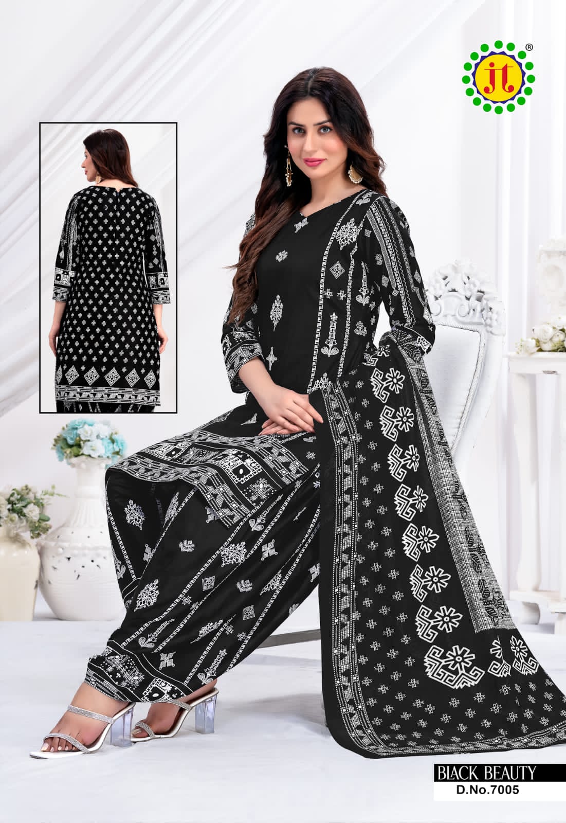 JT Black Beauty Vol-7 Wholesale Pure Cotton Printed Dress Material
