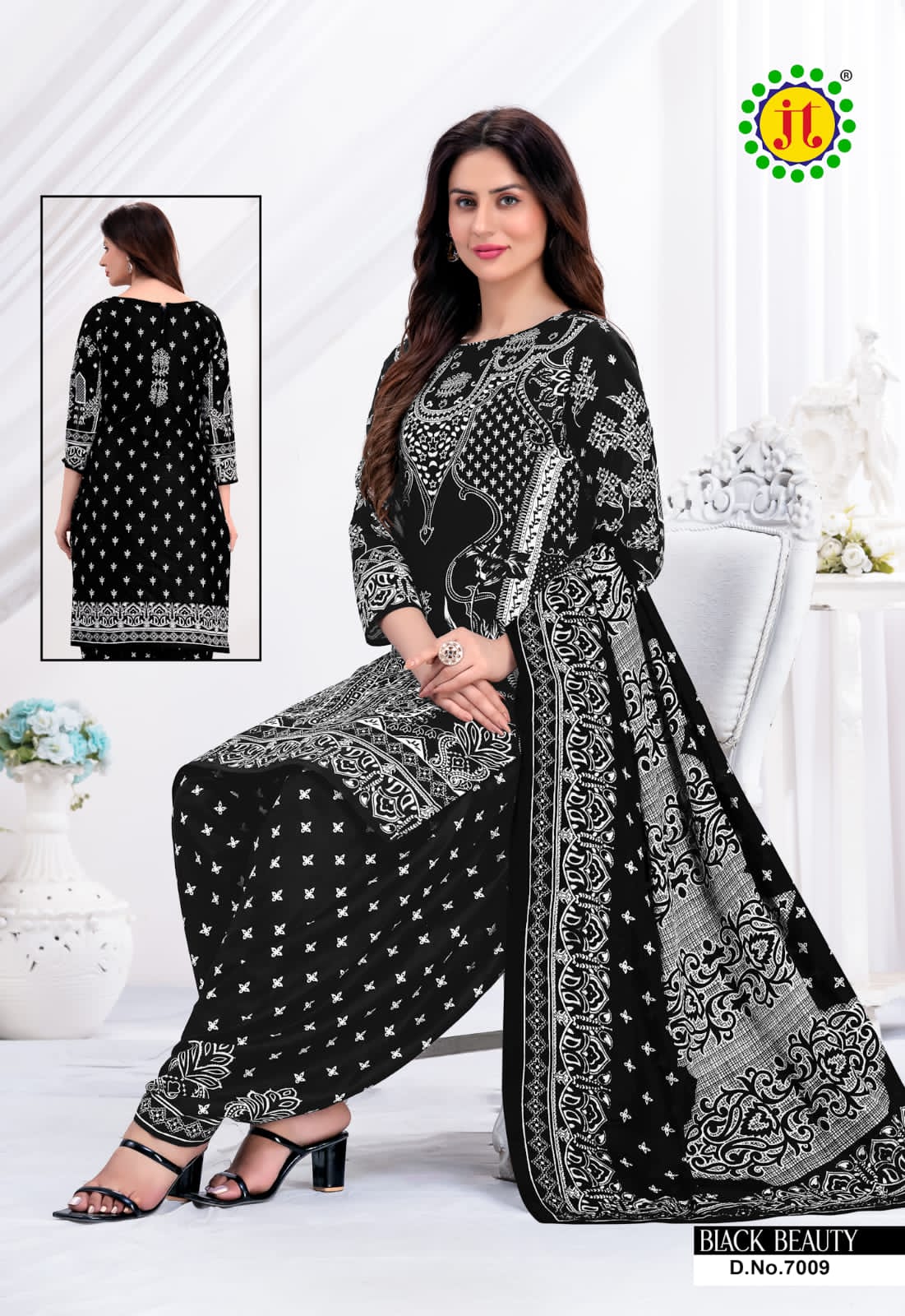 JT Black Beauty Vol-7 Wholesale Pure Cotton Printed Dress Material