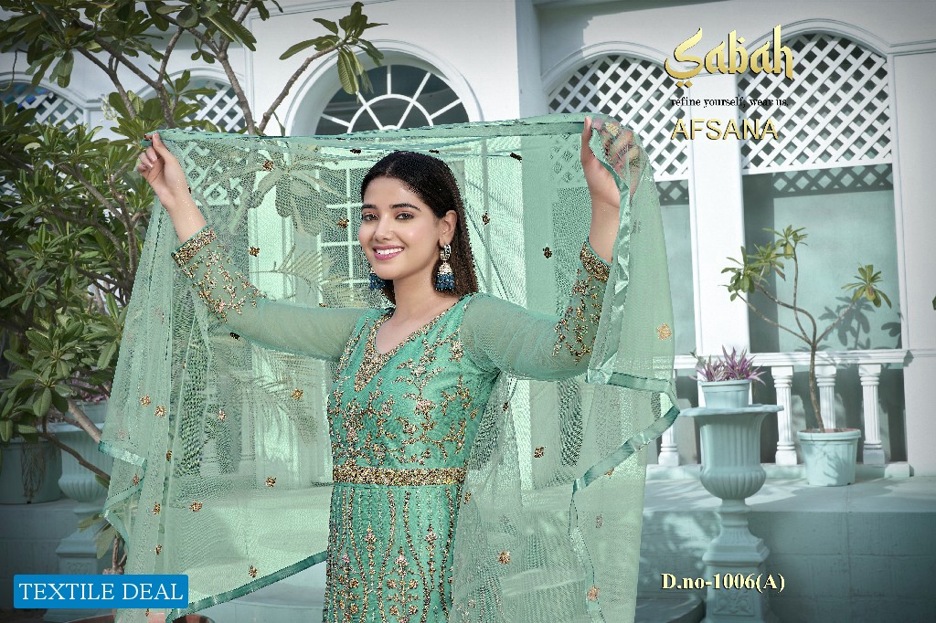 Sabah Afsana 1006 Colour Wholesale Designer Ethnic Salwar Suits