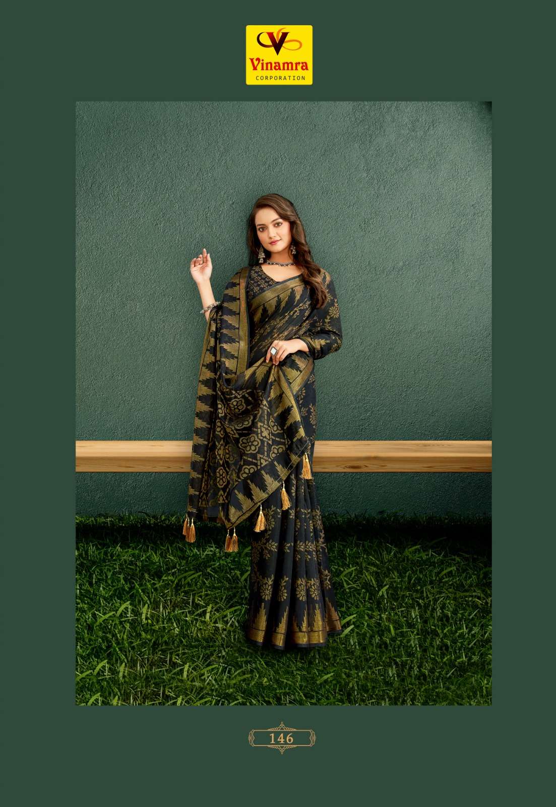 JACQUARD BRASSO VOL 6 BY VINAMRA FANCY COTTON BRASSO SAREES COLLECTION
