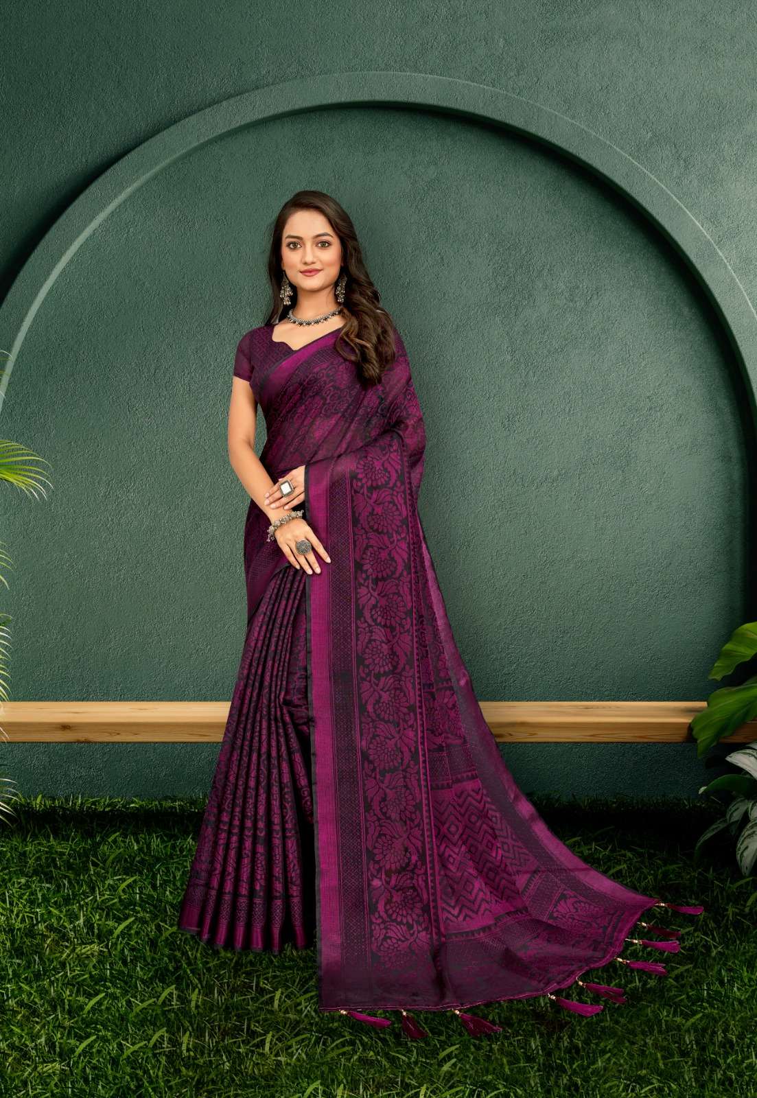 JACQUARD BRASSO VOL 6 BY VINAMRA FANCY COTTON BRASSO SAREES COLLECTION