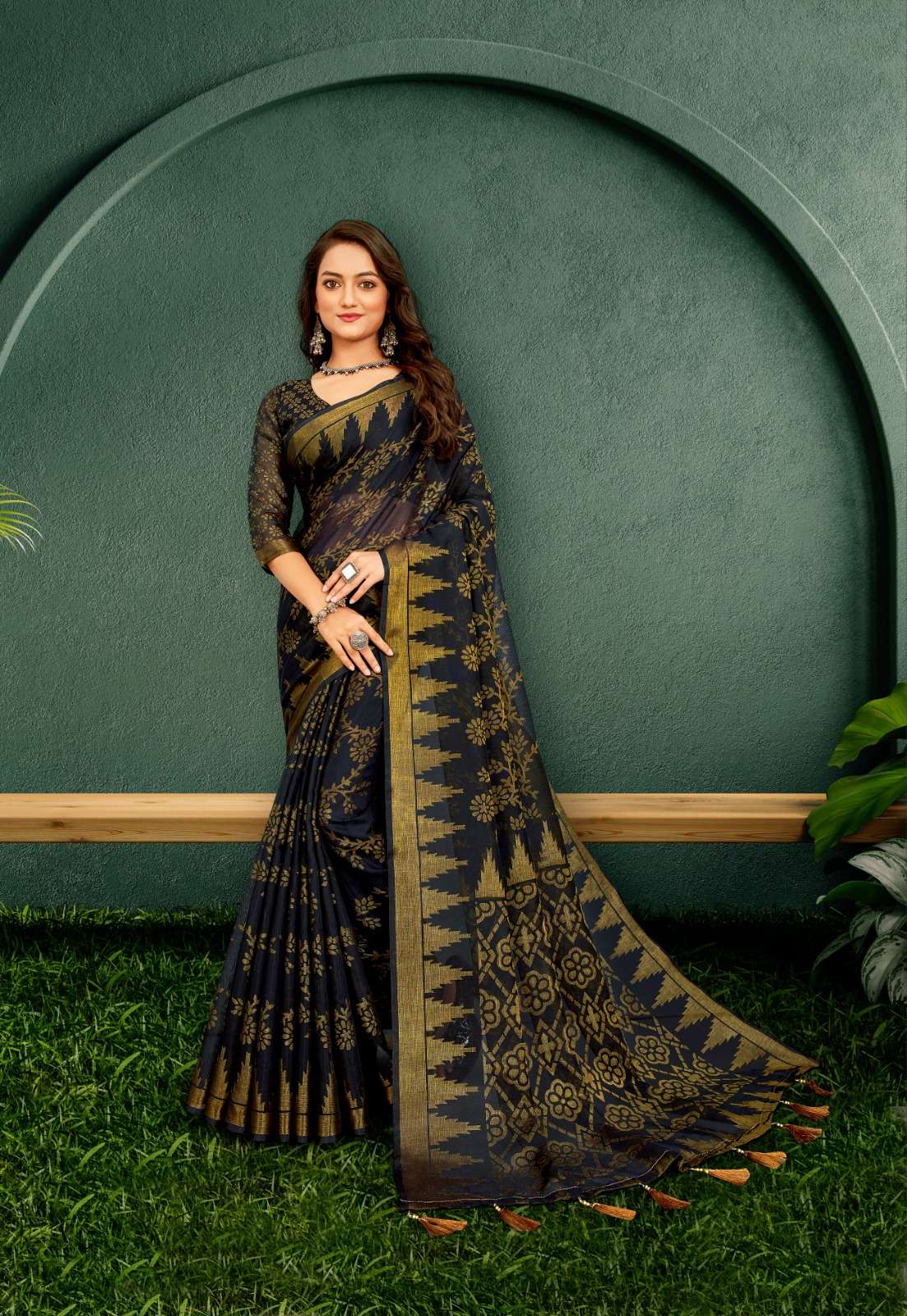 JACQUARD BRASSO VOL 6 BY VINAMRA FANCY COTTON BRASSO SAREES COLLECTION