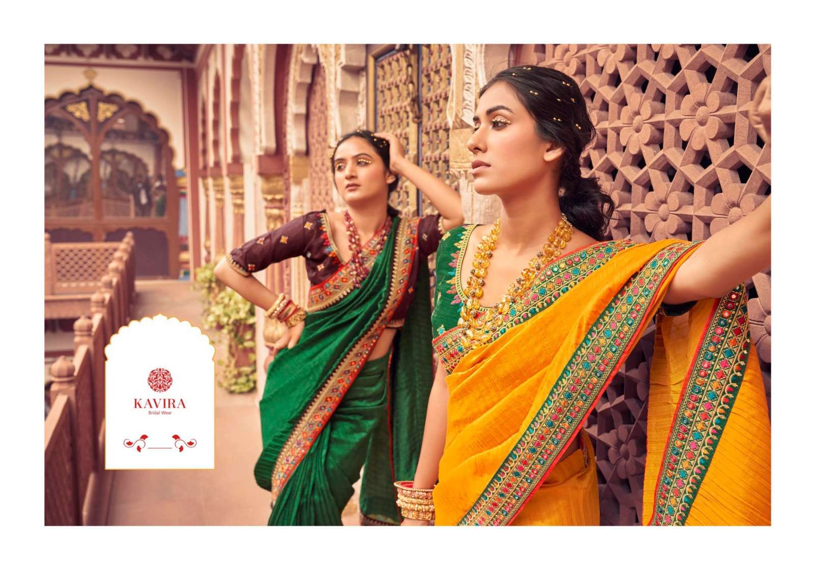 KAVIRA PRESENT AANVI 1001-1009 DESIGNER FESTIVE WEAR FANCY SAREES WHOLESALER