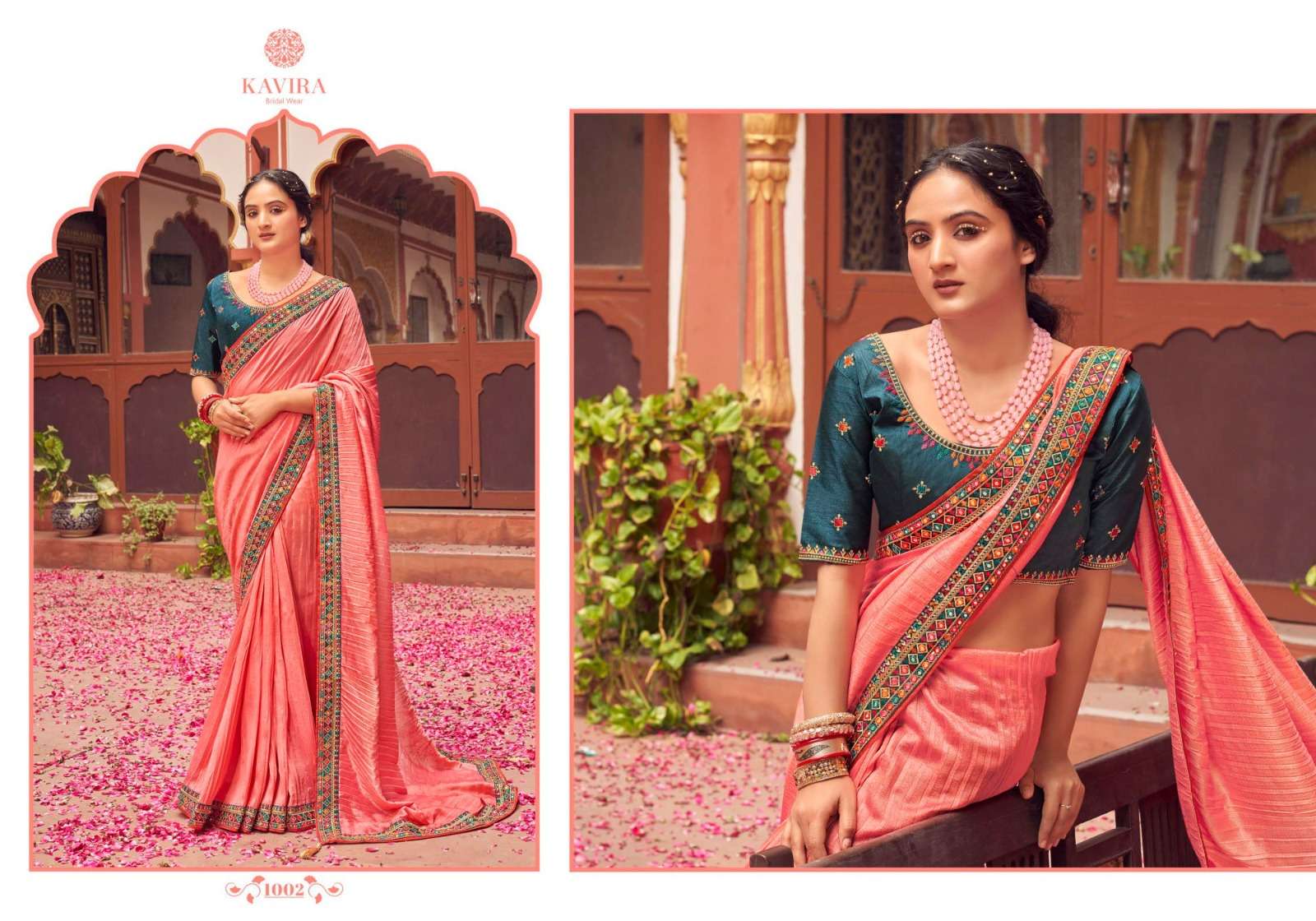 KAVIRA PRESENT AANVI 1001-1009 DESIGNER FESTIVE WEAR FANCY SAREES WHOLESALER