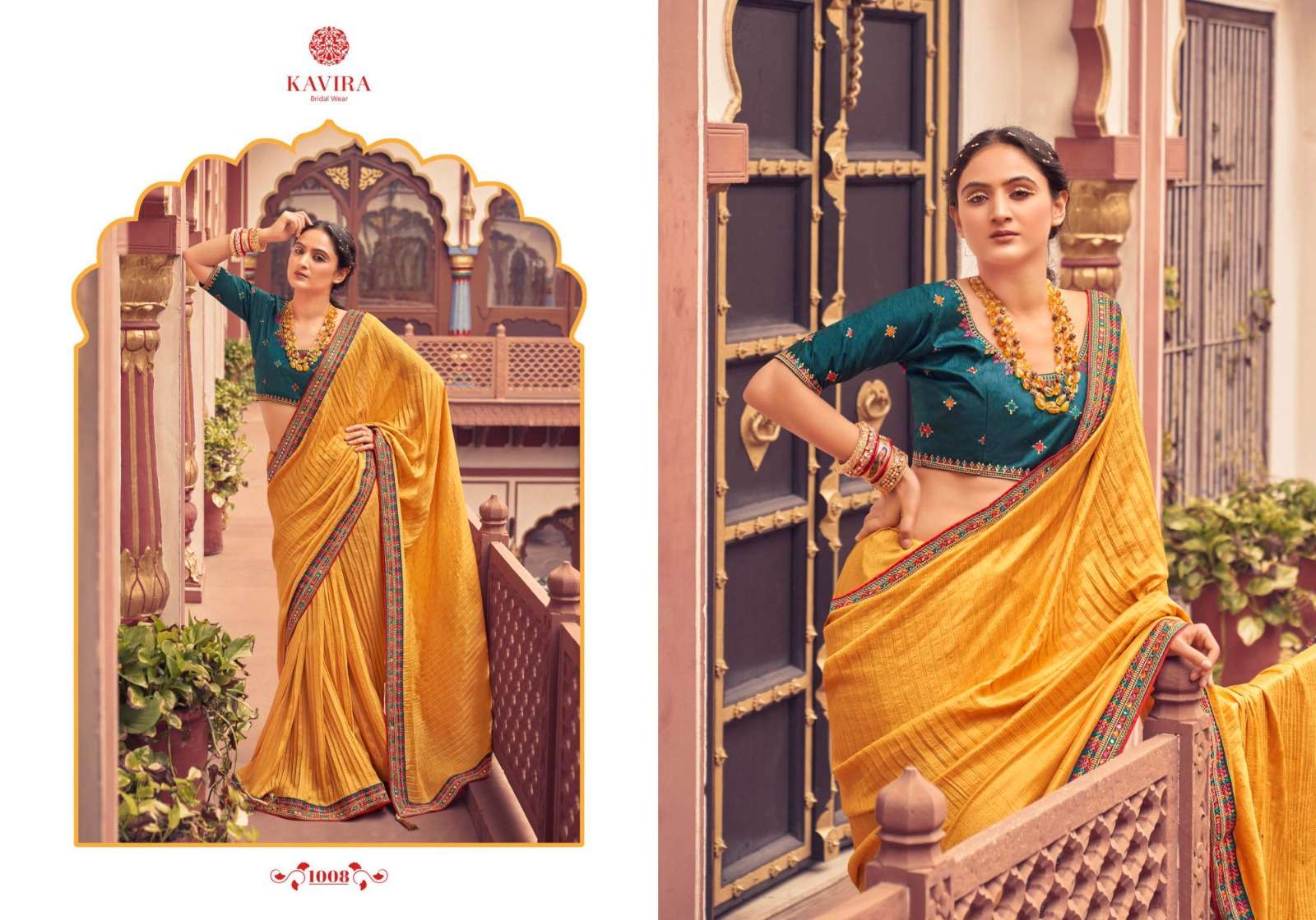 KAVIRA PRESENT AANVI 1001-1009 DESIGNER FESTIVE WEAR FANCY SAREES WHOLESALER