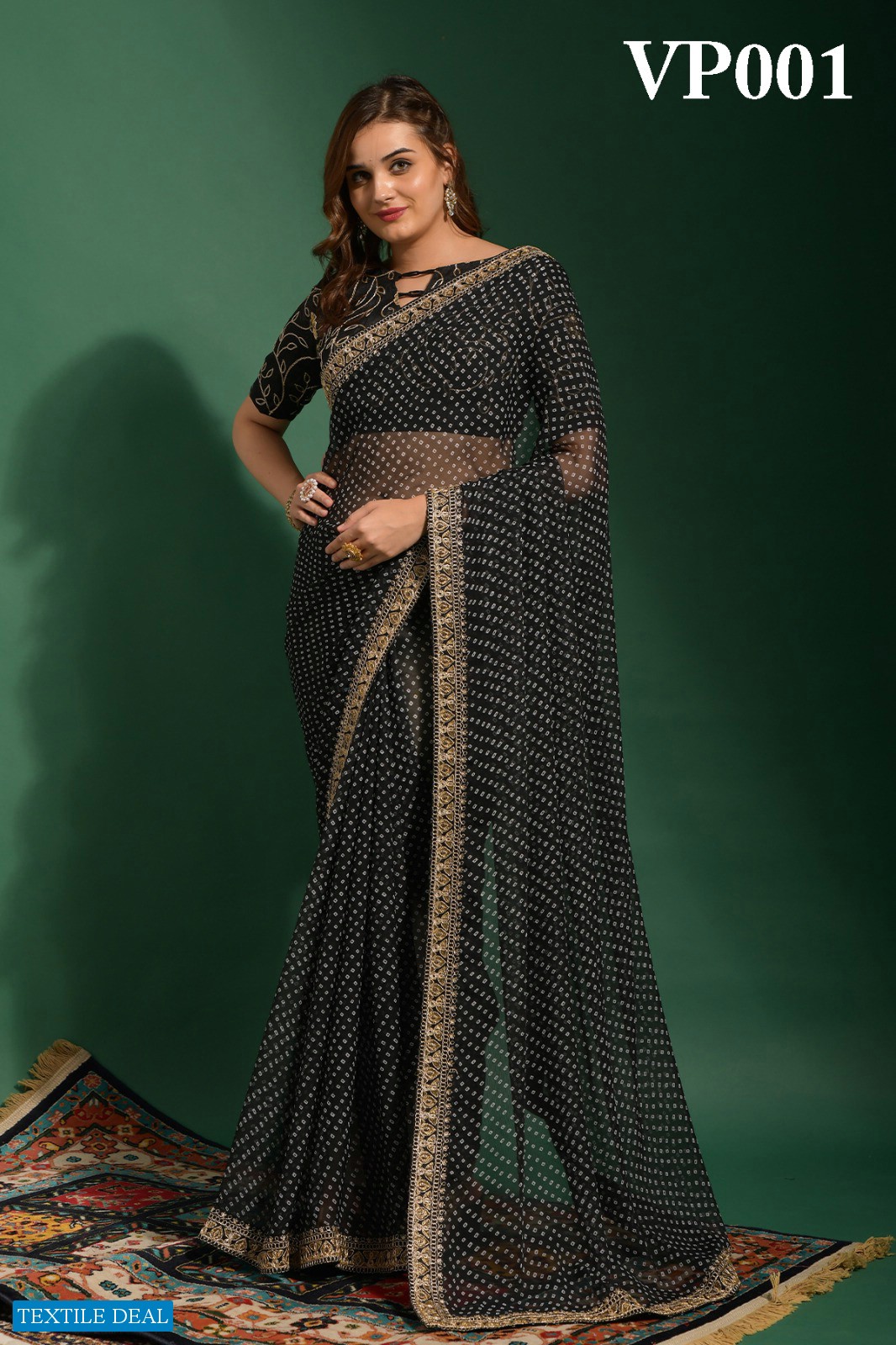 Fashion Berry Bandhani Wholesale Bandhani Printed Embroidery Work Ethnic Sarees