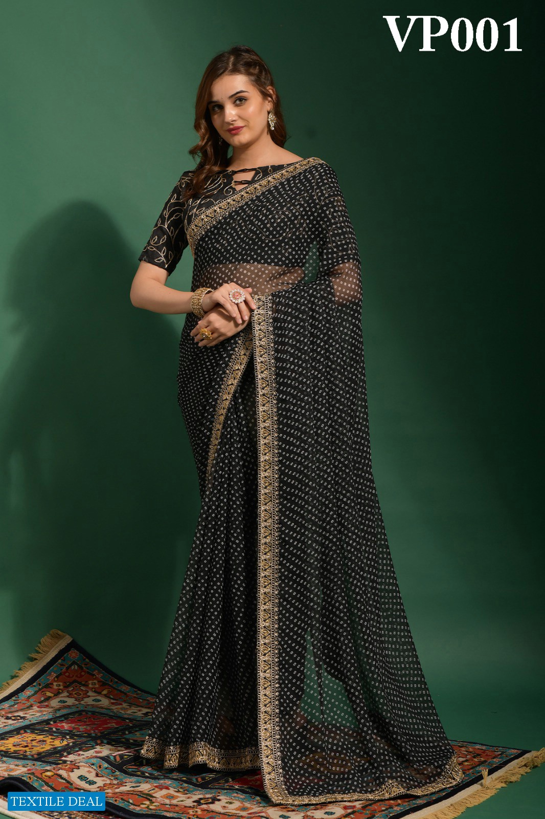 Fashion Berry Bandhani Wholesale Bandhani Printed Embroidery Work Ethnic Sarees