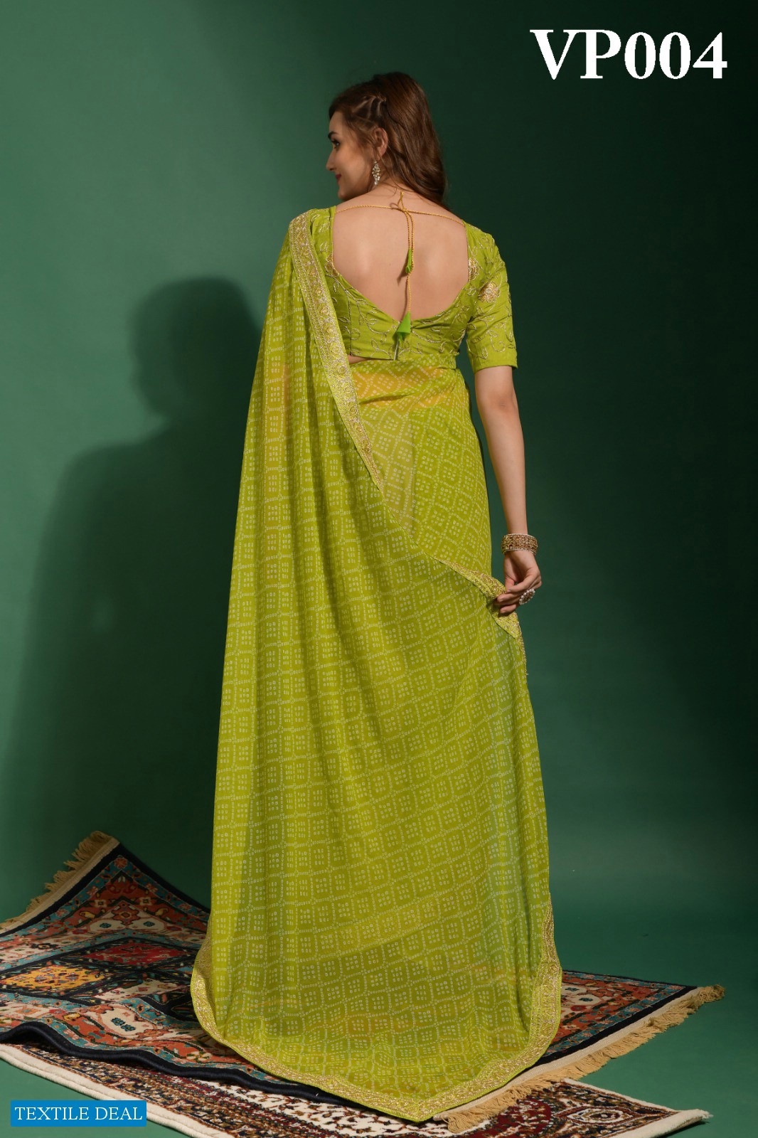 Fashion Berry Bandhani Wholesale Bandhani Printed Embroidery Work Ethnic Sarees