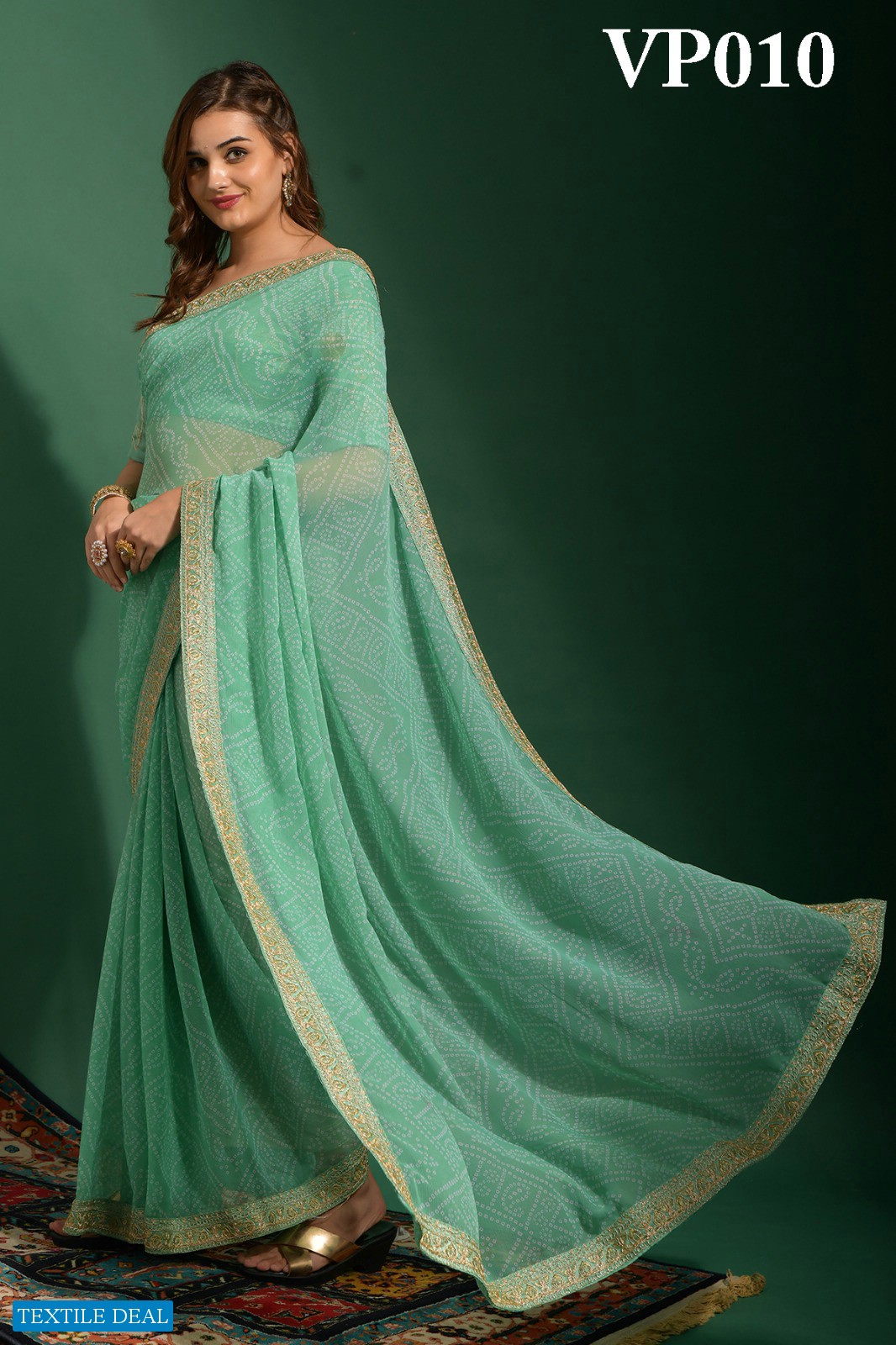 Fashion Berry Bandhani Wholesale Bandhani Printed Embroidery Work Ethnic Sarees