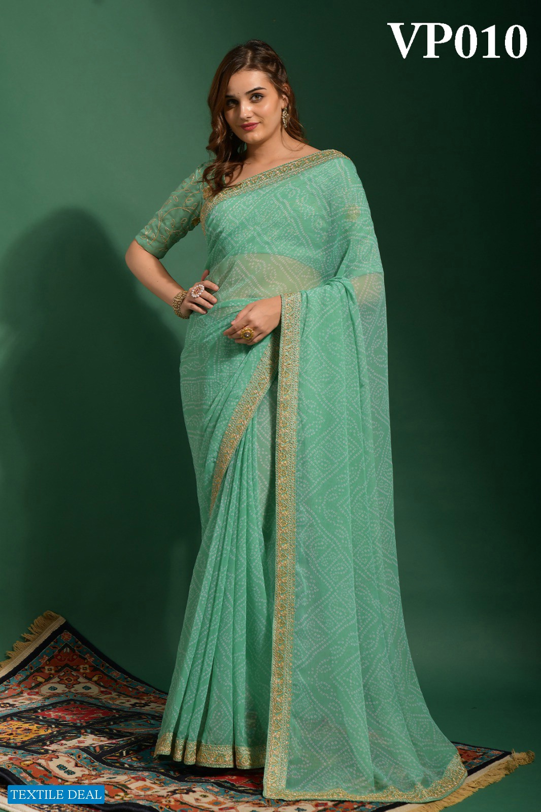 Fashion Berry Bandhani Wholesale Bandhani Printed Embroidery Work Ethnic Sarees