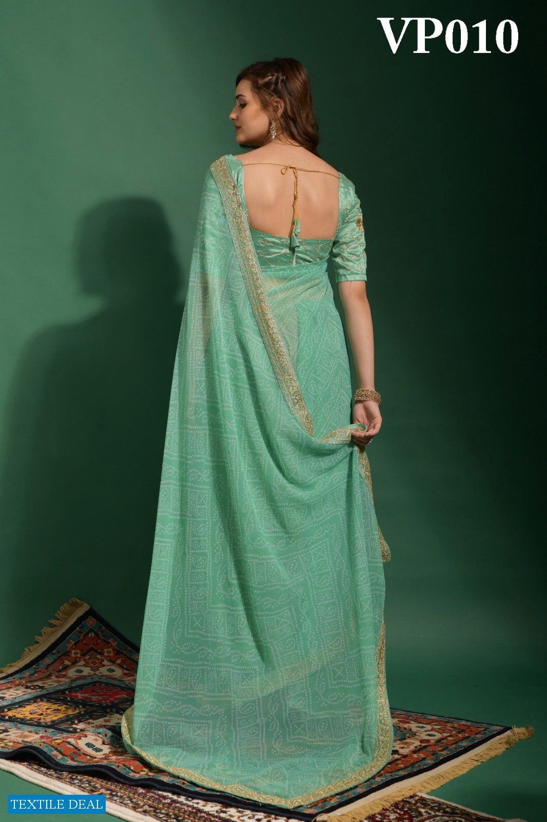 Fashion Berry Bandhani Wholesale Bandhani Printed Embroidery Work Ethnic Sarees