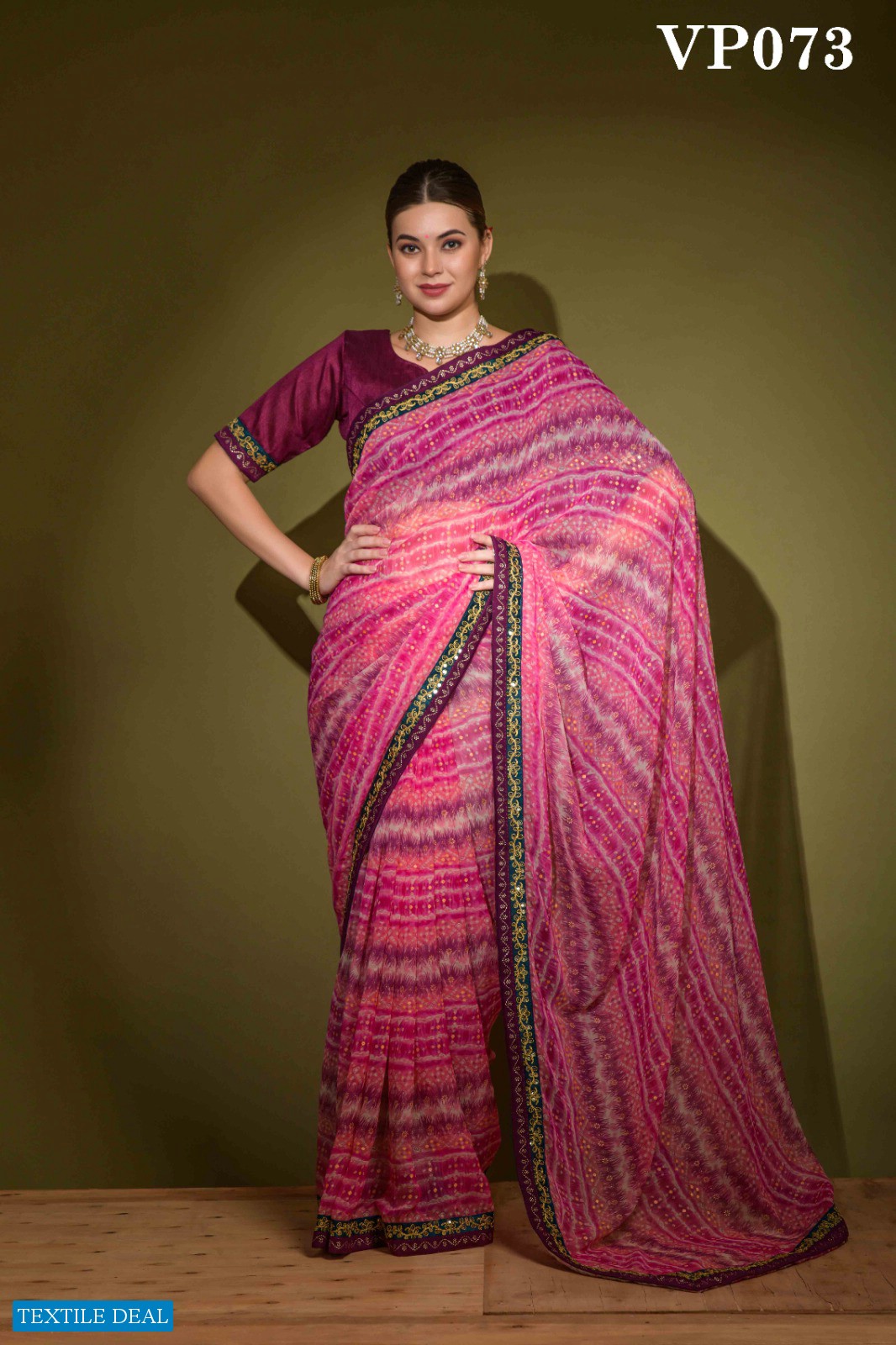 Fashion Berry Radhe Wholesale Heavy Georgette With Work Sarees