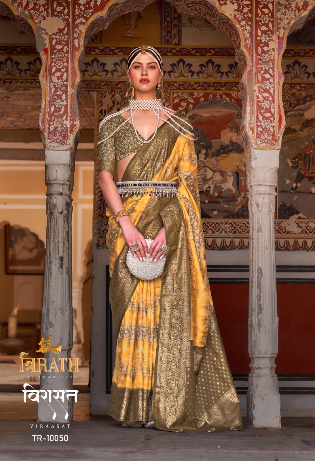 Trirath Viraasat Wholesale Mercerized Sigma  Silk Festive Sarees
