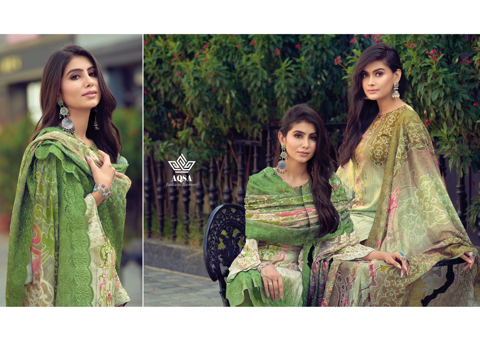AQSA Shiyahi Wholesale Eva Silk Border Embroidery Dress Material