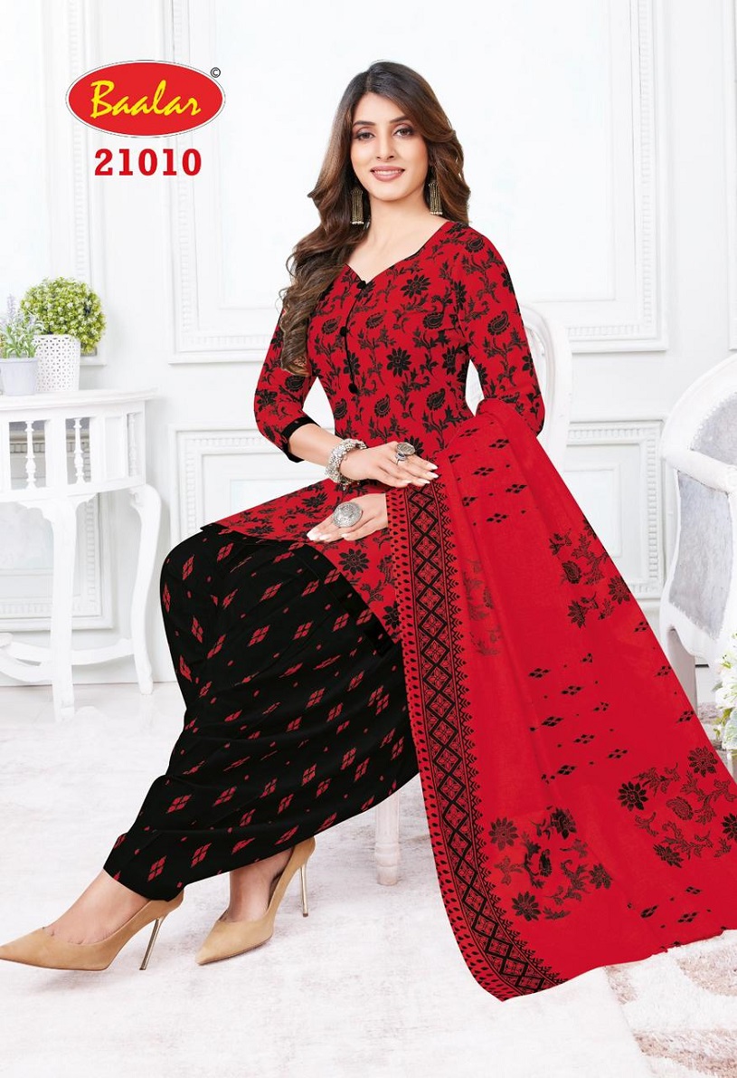 Baalar Colors Patiala Wholesale Cotton Printed Patiala Dress Material