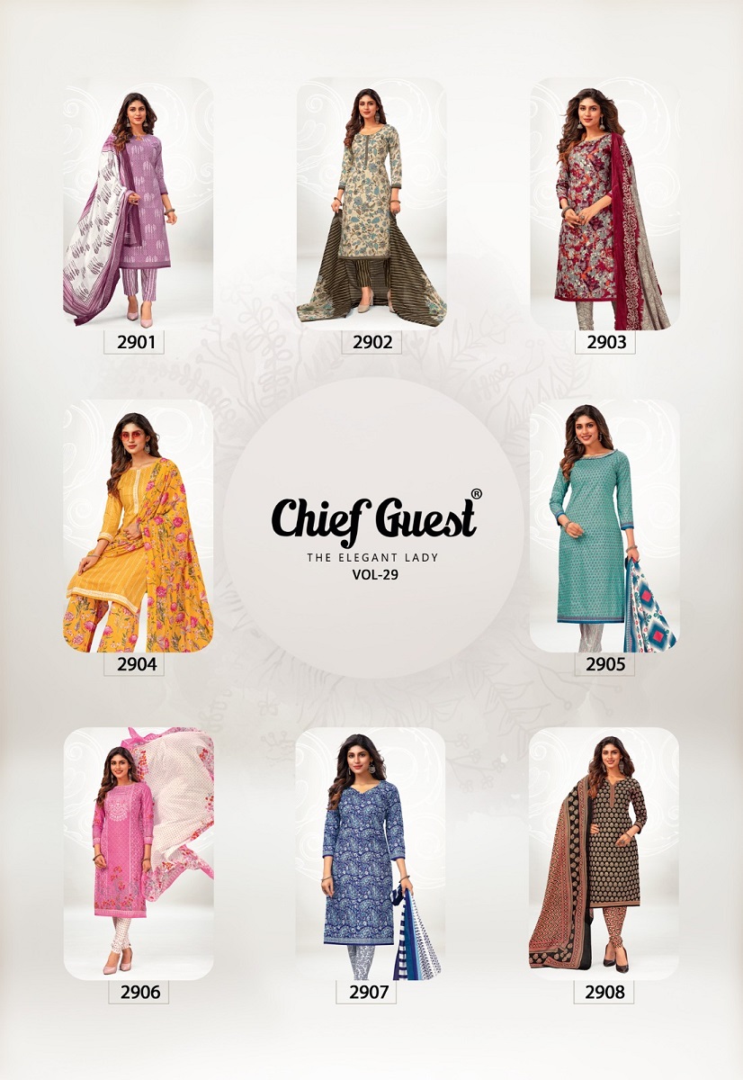 Deeptex Chief Guest Vol-29 Wholesale Lawn Cotton Printed Dress Material