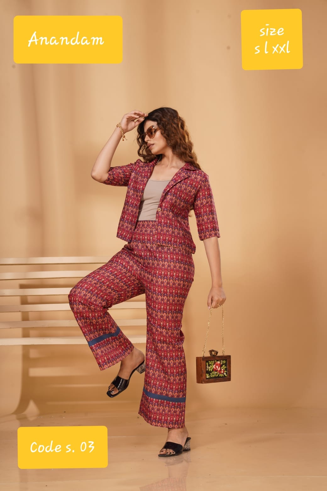 ANANDAM 1-8 DESIGNS FANCY TRENDY CORD SET AMAZING STITCH TUNIC WITH PANT COLLECTION