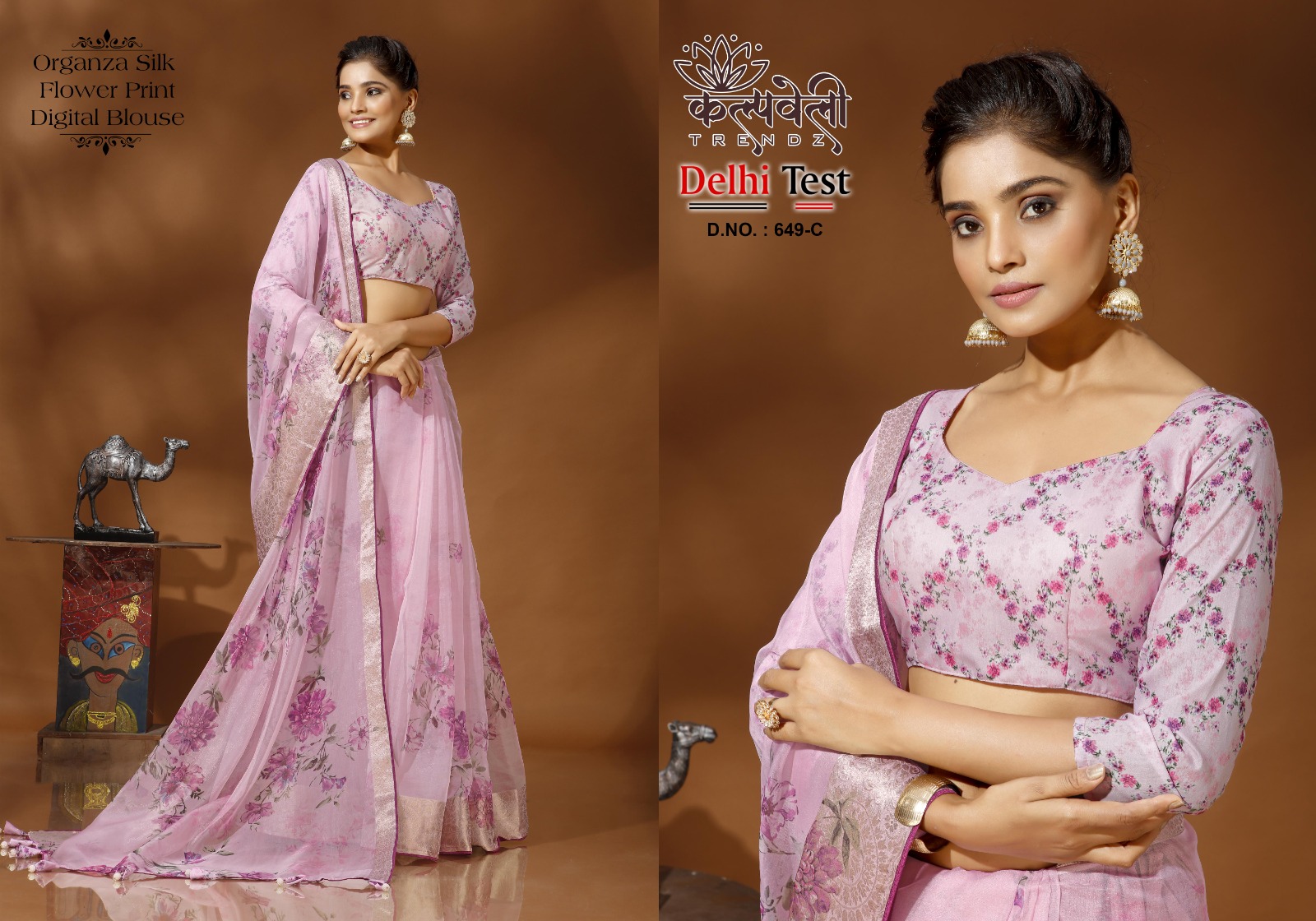 Kalpvellly Delhi Test D.no 649 Wholesale Dolla Silk Ethnic Sarees