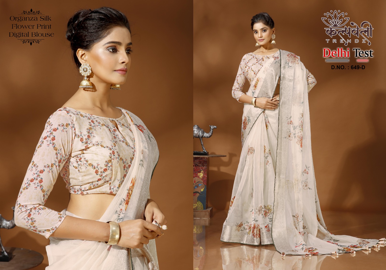 Kalpvellly Delhi Test D.no 649 Wholesale Dolla Silk Ethnic Sarees