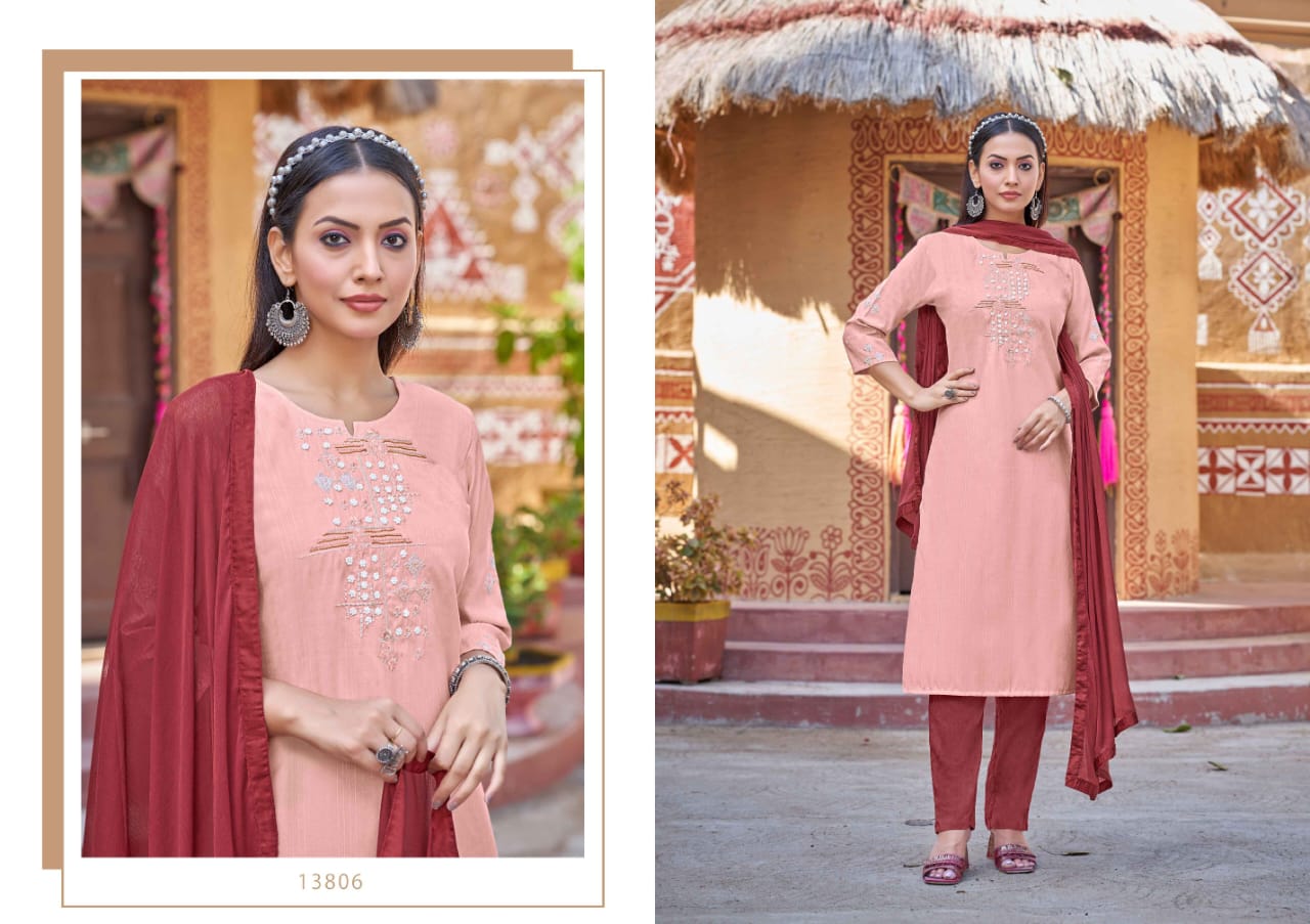 KALAROOP PRESENT SHYAMA FANCY WORK READYMADE CASUAL SALWAR KAMEEZ CATALOG