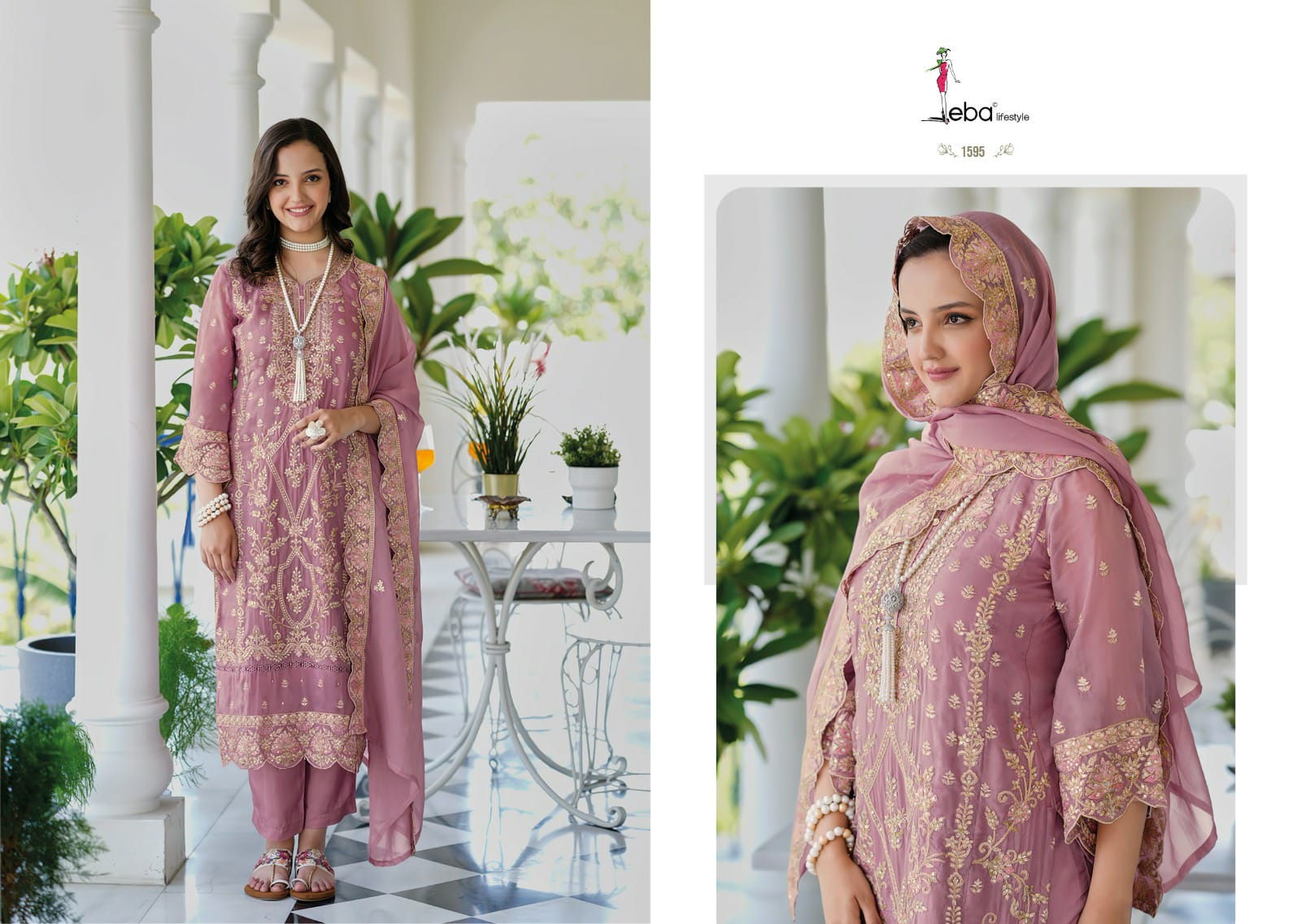 EBA LIFESTYLE PRESENT AANAYA DESIGNER WORK UNSTITCH SALWAR KAMEEZ COLLECTION
