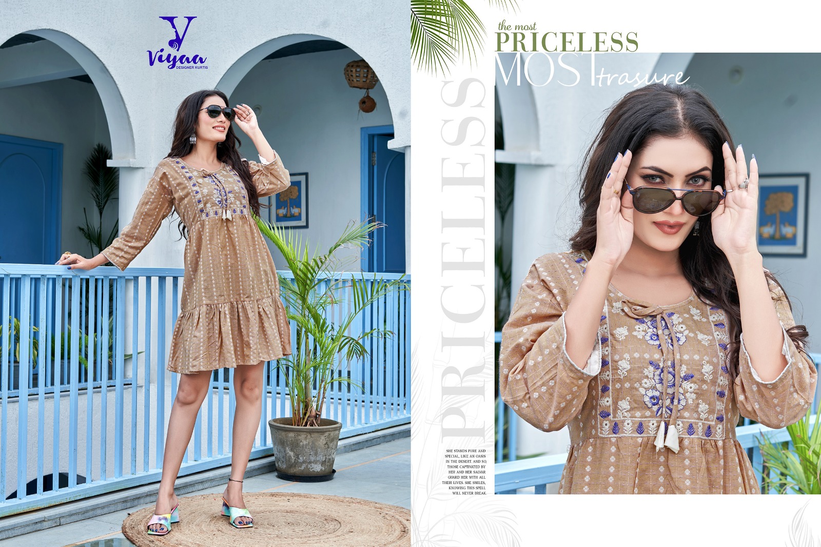 VIYAA DESIGNER POPSTAR VOL 1 FINEST QUALITY COTTON SHORT KURTI TUNIC