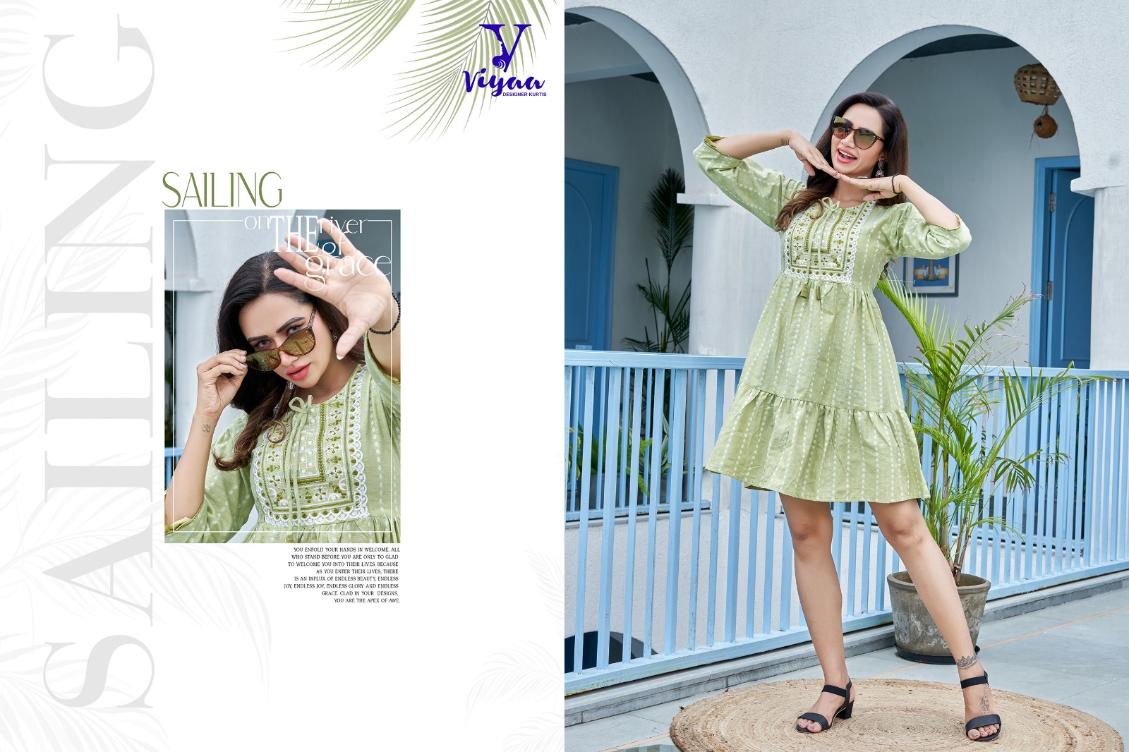 VIYAA DESIGNER POPSTAR VOL 1 FINEST QUALITY COTTON SHORT KURTI TUNIC