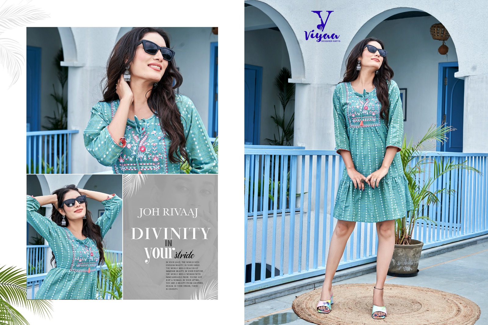 VIYAA DESIGNER POPSTAR VOL 1 FINEST QUALITY COTTON SHORT KURTI TUNIC