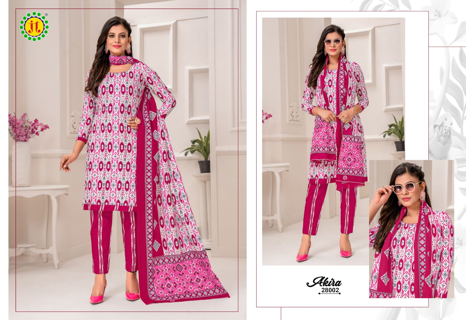 JT Akira Vol-28 Wholesale Pure Cotton Printed Dress Material