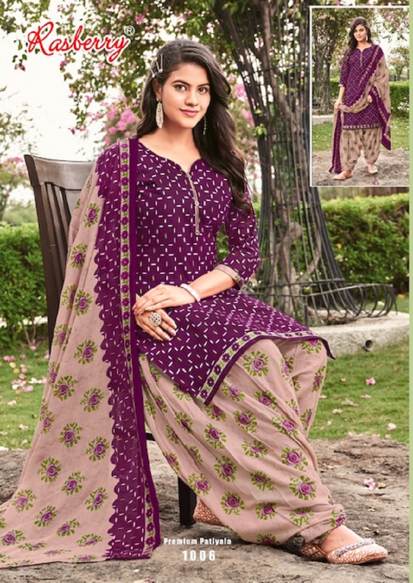 Rasberry Premium Patiyala Vol-1 Wholesale Cotton Dress Material